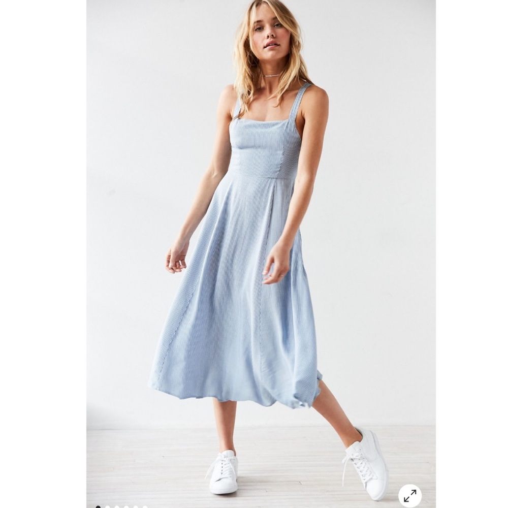 NWT Urban Outfitters Striped Square-Neck Dress